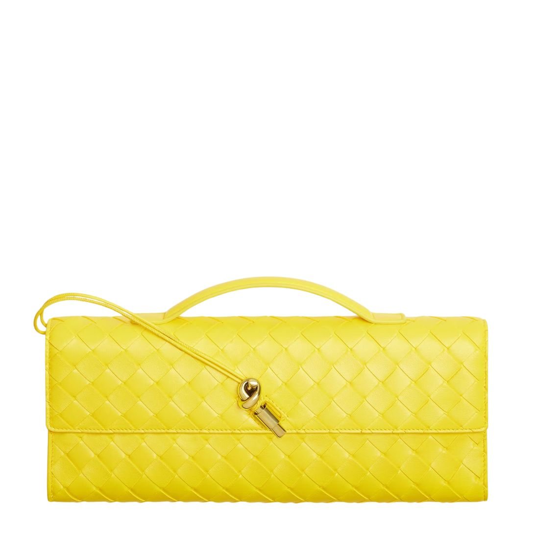 BOTTEGA VENETA WOMENS ANDIAMO CLUTCH SULFUR