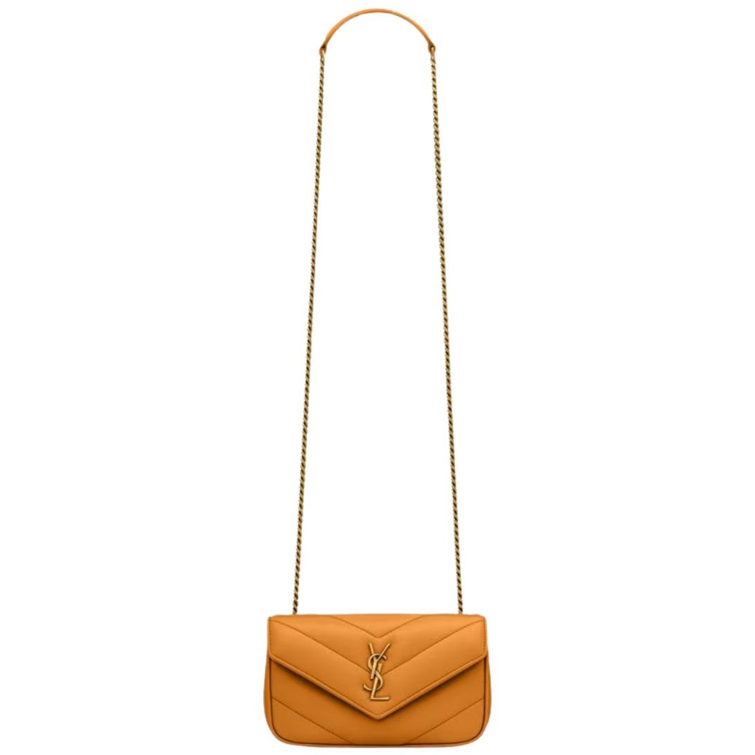 WOMEN SAINT LAURENT LOULOU MINI IN LAMBSKIN DRY SPELL