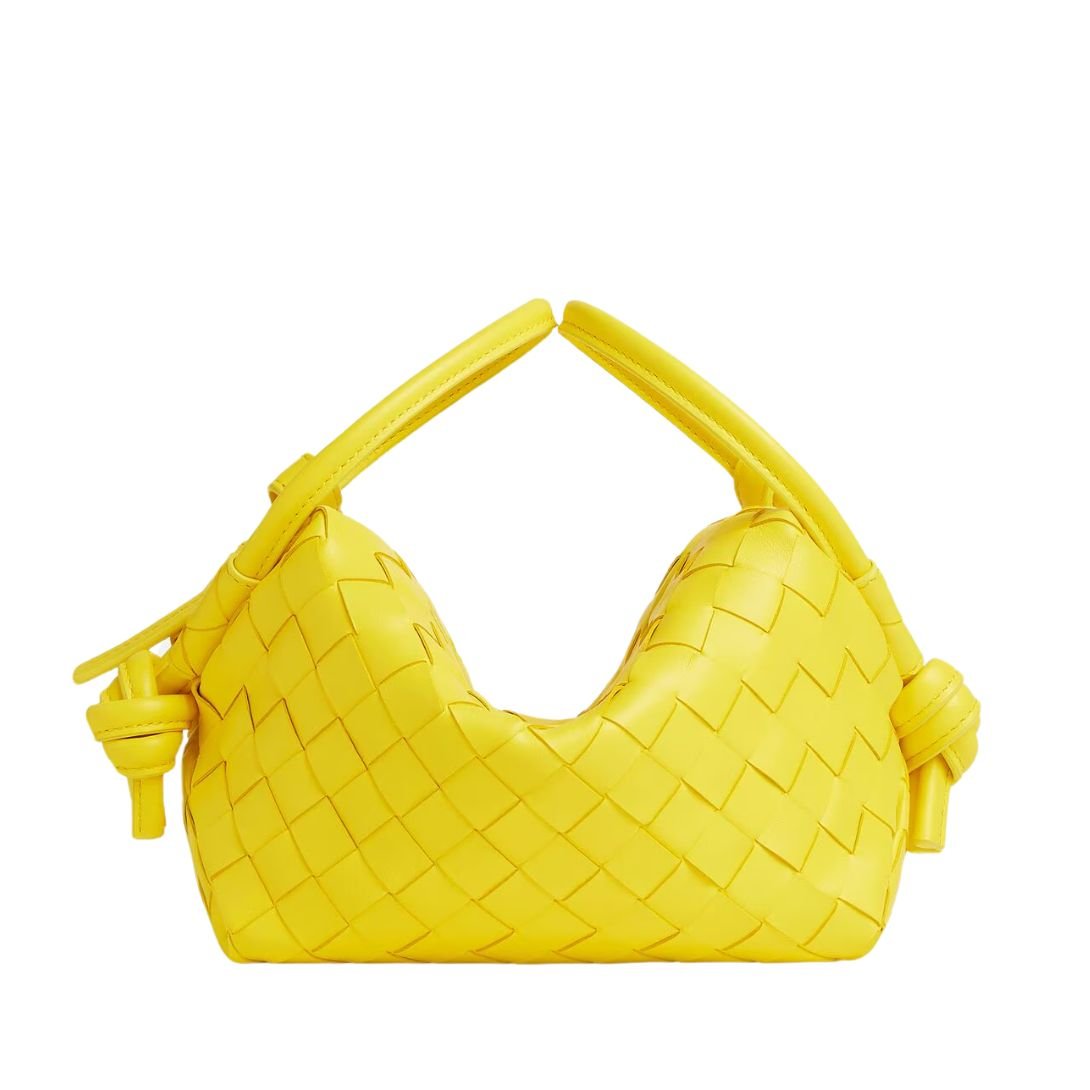 WOMAN BOTTEGA SMALL VENETA TOP HANDLE LOOP SULFUR