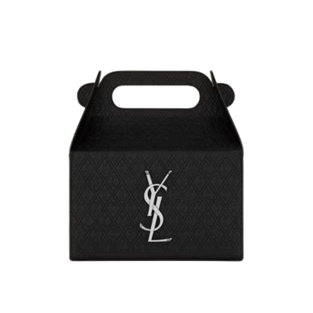 SAINT LAURENT TAKE AWAY BOX IN LEATHER BLACK