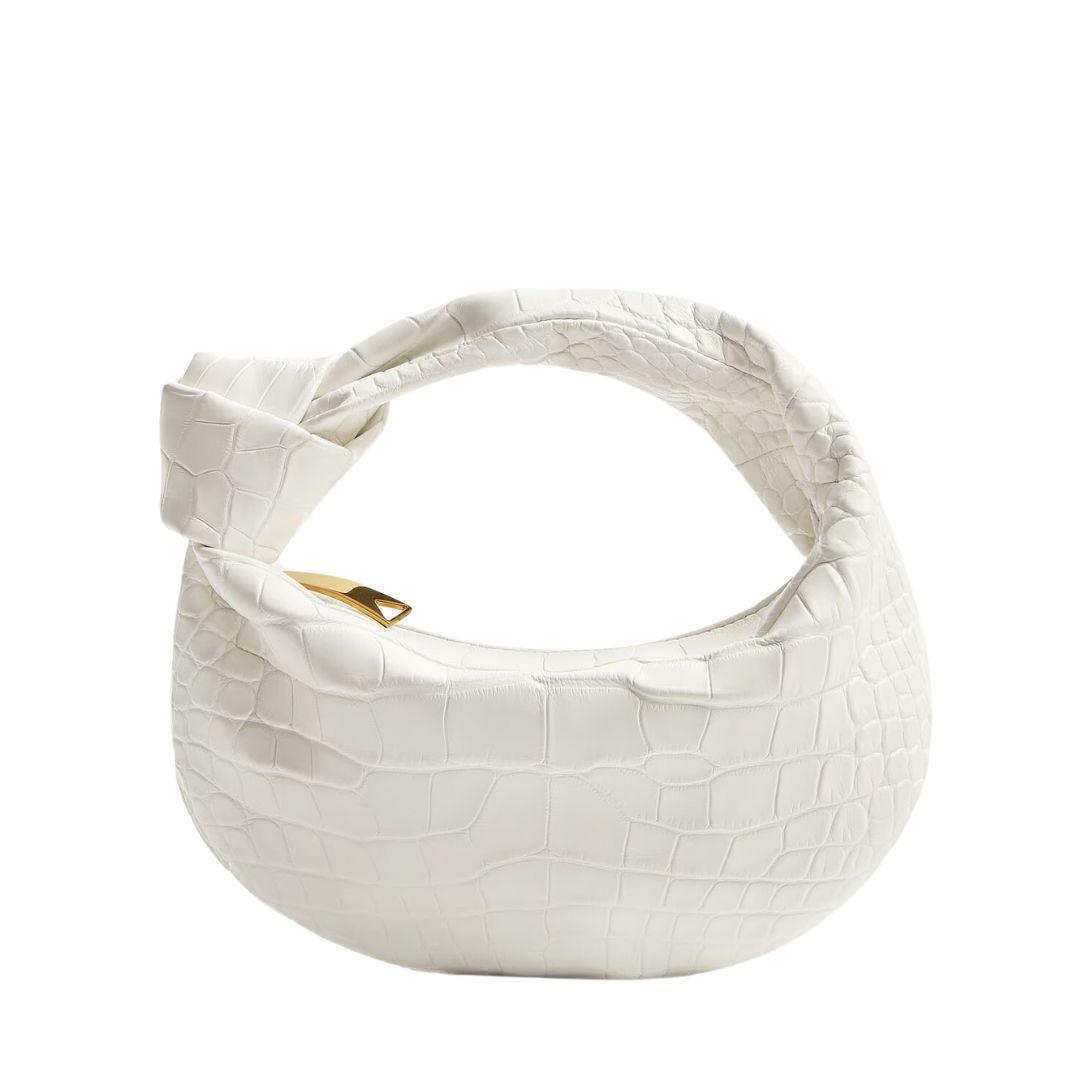 BOTTEGA VENETA JODIE MINI LEATHER TOTE WOMEN BAG WHITE