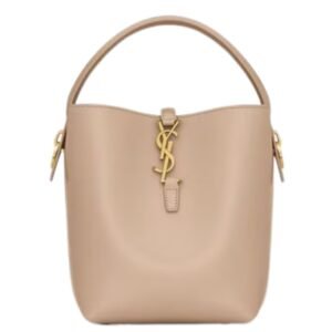 SAINT LAURENT LE 37 SMALL BAG WOMEN IN SHINY LEATHER DARK BEIGE