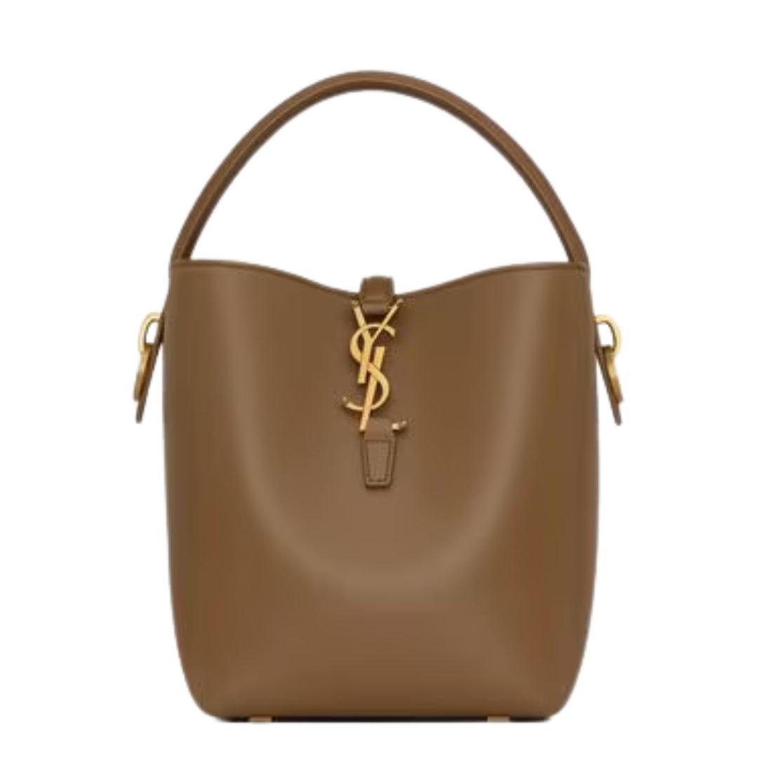 SAINT LAURENT LE 37 SMALL BAG WOMEN IN SHINY LEATHER DARK CORK