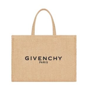 GIVENCHY WOMEN’S MEDIUM G TOTE BAG IN RAFFIA NATURAL