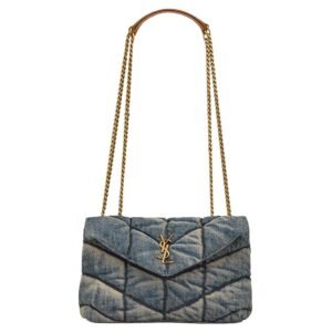 SAINT LAURENT WOMEN’S PUFFER TOY IN DENIM