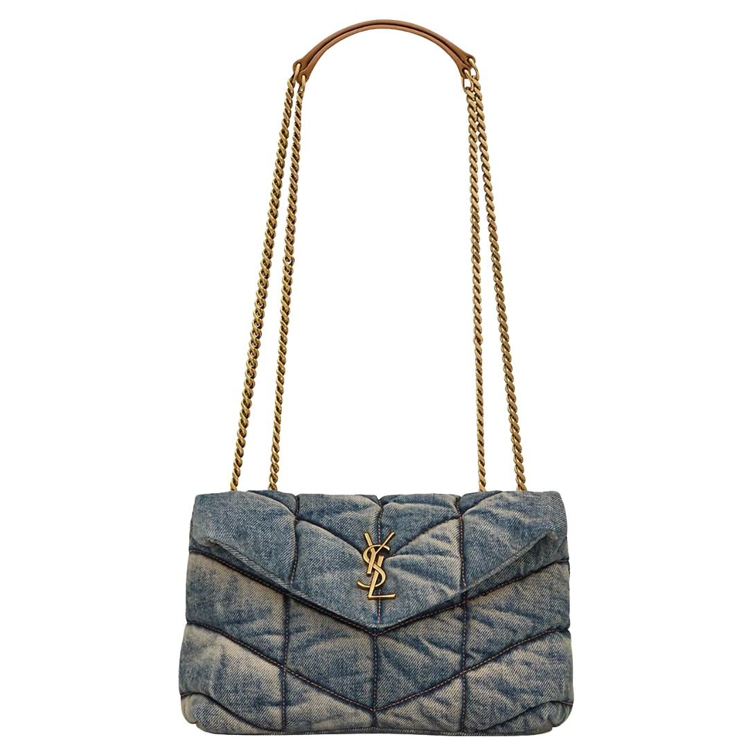 Saint Laurent Women's Puffer Toy in Denim