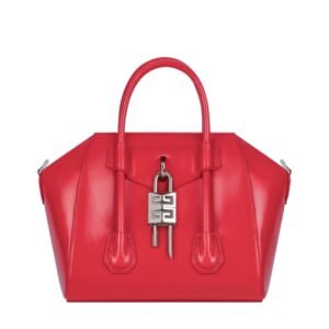 GIVENCHY WOMEN’S MINI ANTIGONA BAG IN BOX LEATHER RED