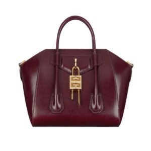 GIVENCHY WOMEN’S MINI ANTIGONA BAG IN BOX LEATHER OXBLOOD RED