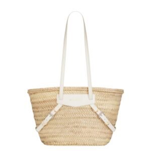 GIVENCHY WOMEN’S SMALL VOYOU BASKET BAG IN RAFFIA IVORY