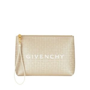 GIVENCHY WOMEN’S TRAVEL POUCH IN 4G COATED CANVAS NATURAL BEIGE