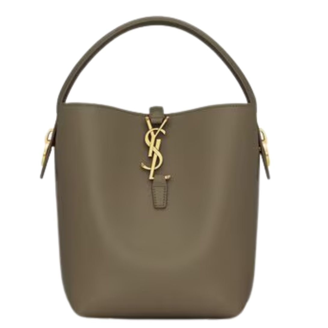 SAINT LAURENT LE 37 SMALL BAG WOMEN IN SHINY LEATHER DEEP MUSK