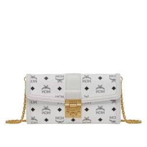 MCM LARGE TRACY CHAIN WALLET WHITE