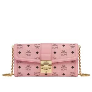 MCM LARGE TRACY CHAIN WALLET PINK