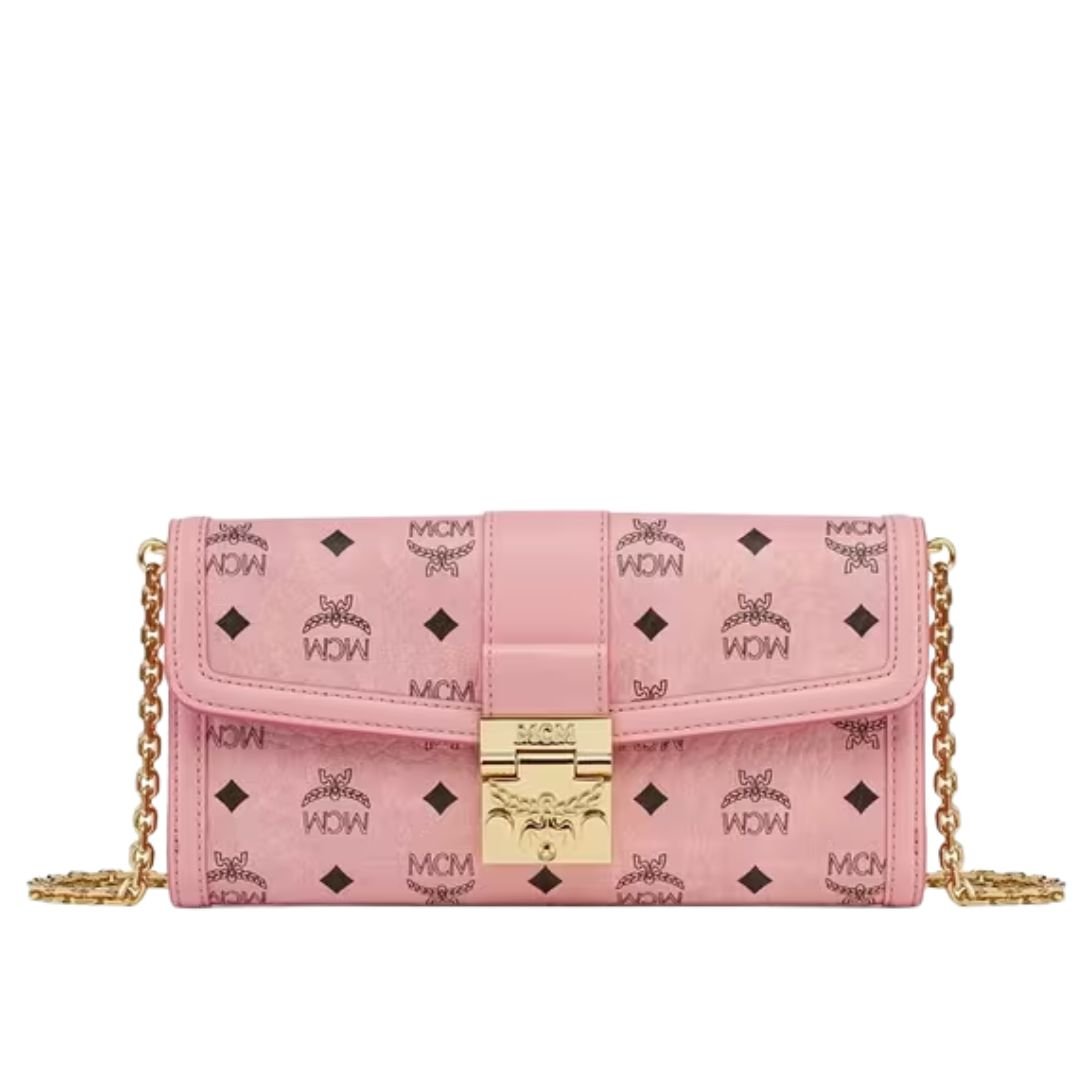 MCM LARGE TRACY CHAIN WALLET PINK