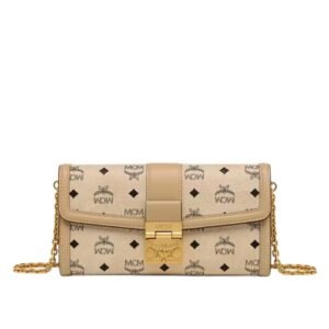MCM LARGE TRACY CHAIN WALLET BEIGE