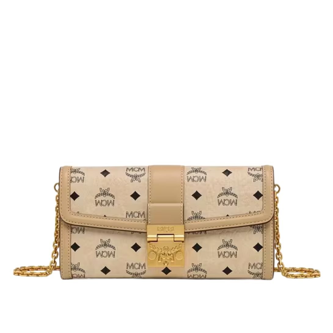 MCM LARGE TRACY CHAIN WALLET BEIGE