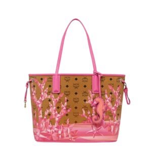 MCM LIZ SHOPPER IN CUBIC CORAL VISETOS PINK