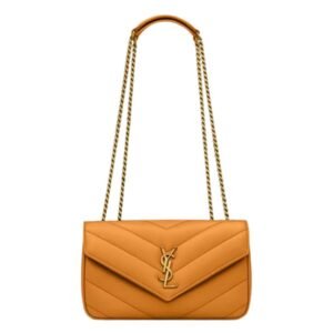 WOMEN SAINT LAURENT LOULOU SMALL IN MATELASSÉ LAMBSKIN SUNFLOWER