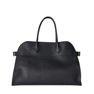 THE ROW SOFT MARGAUX 15 BAG IN LEATHER BLACK