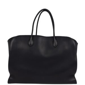 THE ROW MARLO TOTE BAG IN LEATHER BLACK