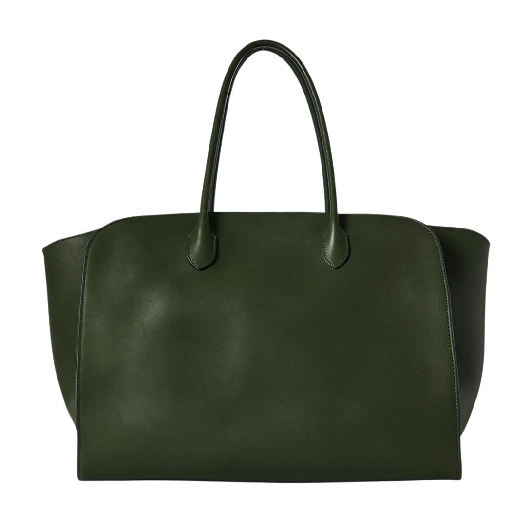 THE ROW MARLO TOTE BAG IN LEATHER MOSS