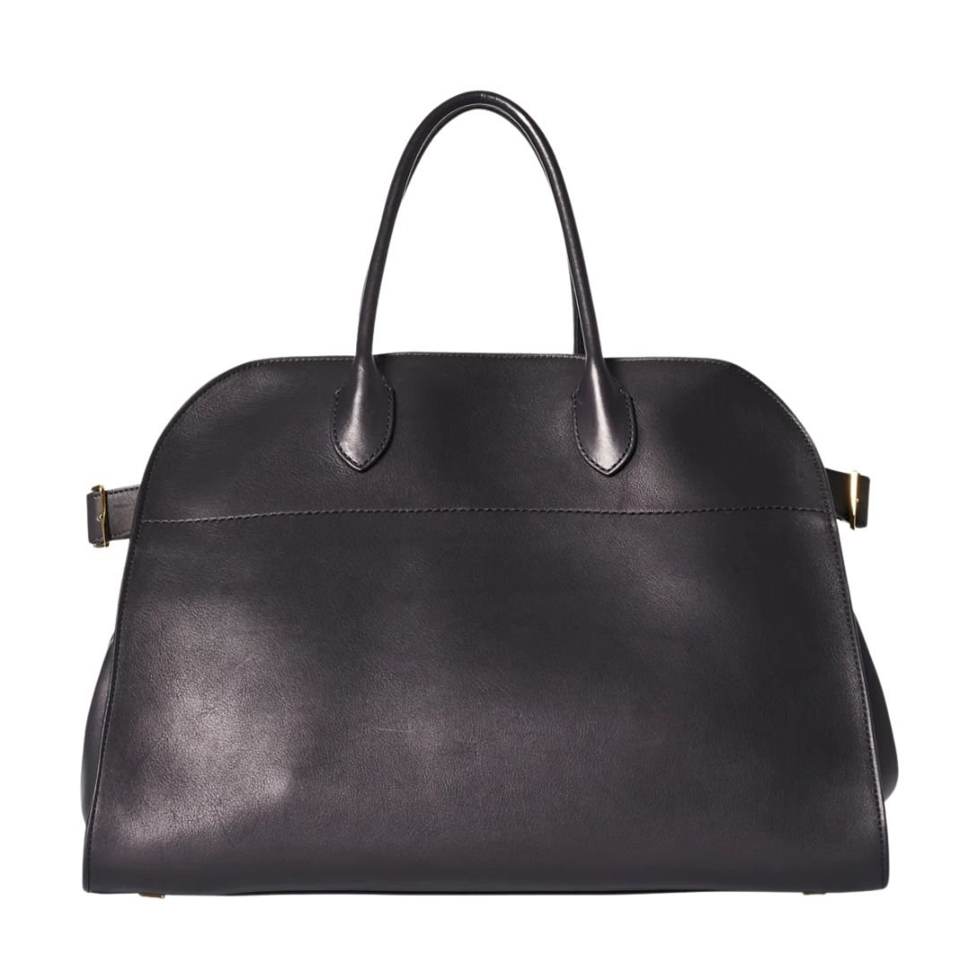 THE ROW SOFT MARGAUX 17 BAG IN LEATHER BLACK