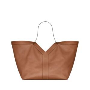 SAINT LAURENT WOMEN’S Y TOTE IN LEATHER BRICK