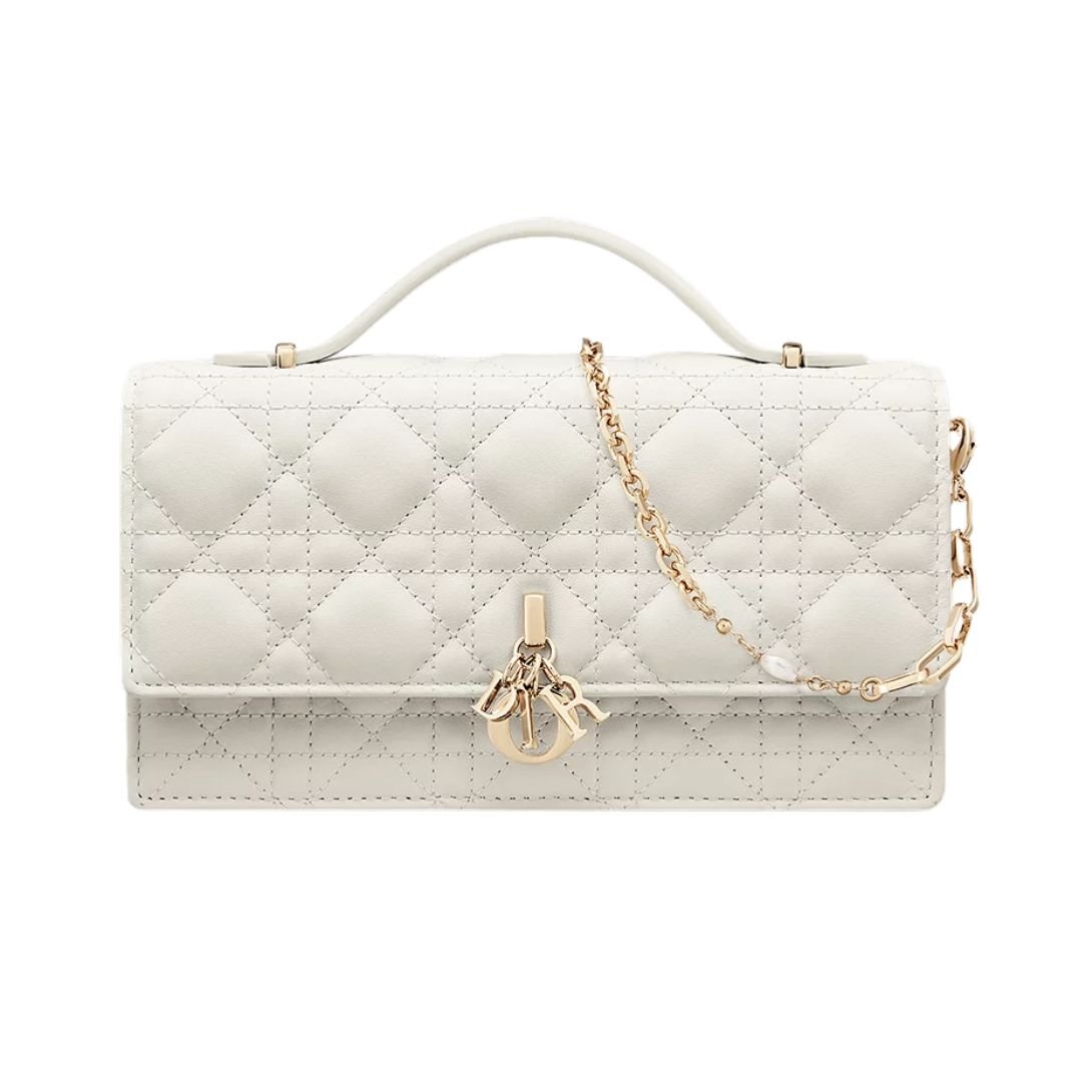 MY DIOR MINI BAG CANNAGE LAMBSKIN WOMEN LATTE