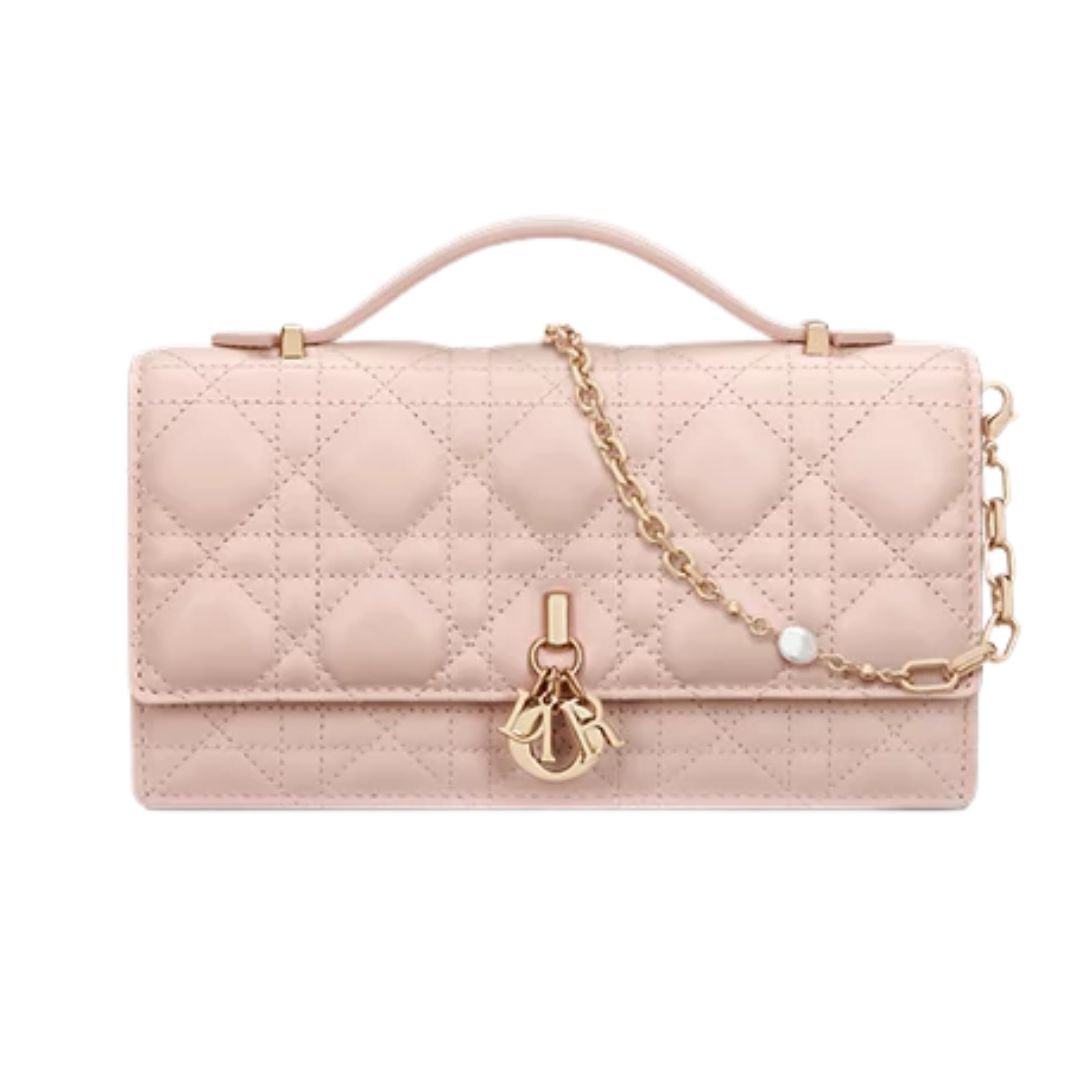 MY DIOR MINI BAG CANNAGE LAMBSKIN WOMEN POWDER PINK