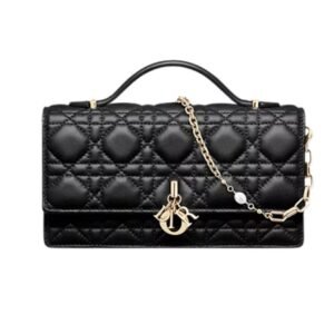 MY DIOR MINI BAG CANNAGE LAMBSKIN WOMEN BLACK