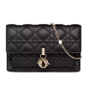 WOMEN MY DIOR DAILY POUCH WITH CHAIN BLACK