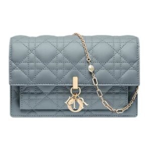 WOMEN MY DIOR DAILY POUCH WITH CHAIN CLOUD BLUE