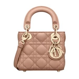 DIOR MICRO BAG CANNAGE LAMBSKIN WOMEN ROSE