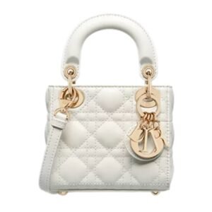 DIOR MICRO BAG CANNAGE LAMBSKIN WOMEN LATTE