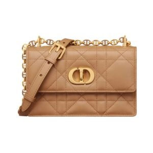 DIOR MISS CARO MINI BAG MACROCANNAGE LAMBSKIN WOMEN LIGHT GOLD