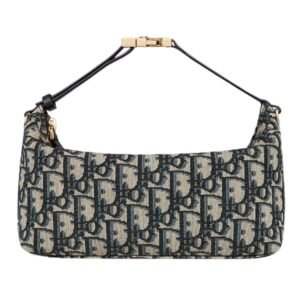 DIOR MEDIUM DIORTRAVEL NOMAD POUCH BLUE DIOR OBLIQUE JACQUARD WOMEN