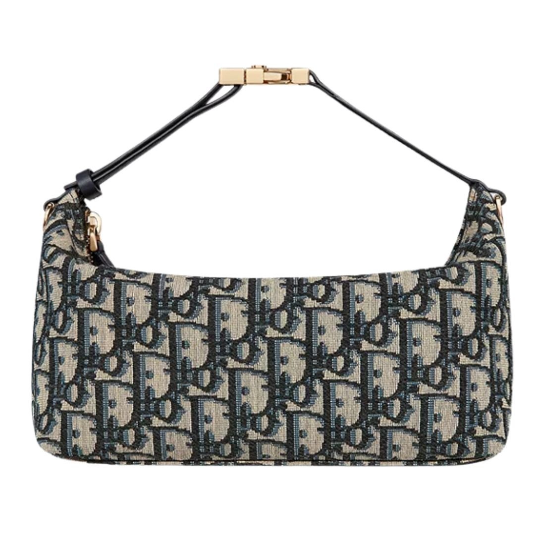 DIOR MEDIUM DIORTRAVEL NOMAD POUCH BLUE DIOR OBLIQUE JACQUARD WOMEN