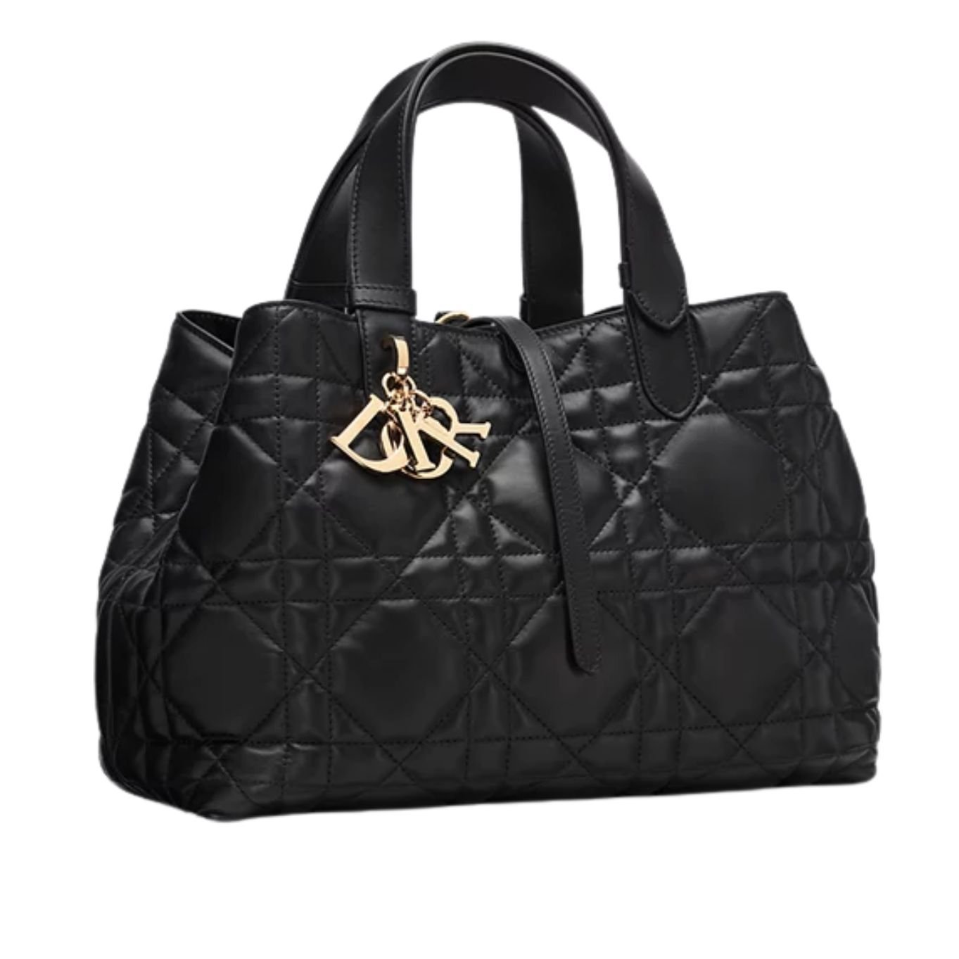 DIOR MEDIUM TOUJOURS BAG MACROCANNAGE CALFSKIN WOMEN BLACK