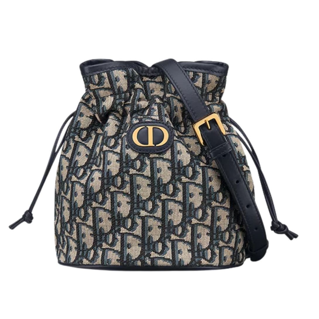 WOMEN DIOR 30 MONTAIGNE MINI BUCKET BAG WITH DRAWSTRING
