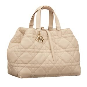 DIOR LARGE TOUJOURS BAG MACROCANNAGE CALFSKIN WOMEN POWDER BEIGE