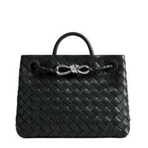 WOMAN BOTTEGA VENETA SMALL ANDIAMO SHOULDER BAG BLACK