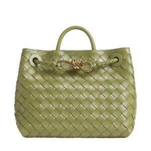 WOMAN BOTTEGA VENETA SMALL ANDIAMO SHOULDER BAG MATCHA