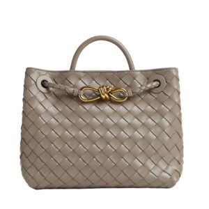 WOMAN BOTTEGA VENETA SMALL ANDIAMO SHOULDER BAG LIMESTONE