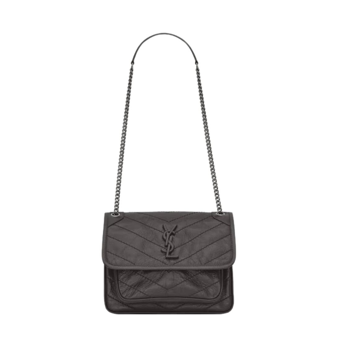 SAINT LAURENT NIKI BABY SHOULDER BAG WOMEN STORM