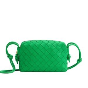 BOTTEGA VENETA WOMEN’S MINI LOOP CAMERA BAG PARAKEET