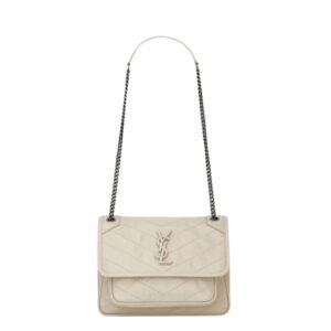 SAINT LAURENT NIKI BABY SHOULDER BAG WOMEN BLANC VINATGE