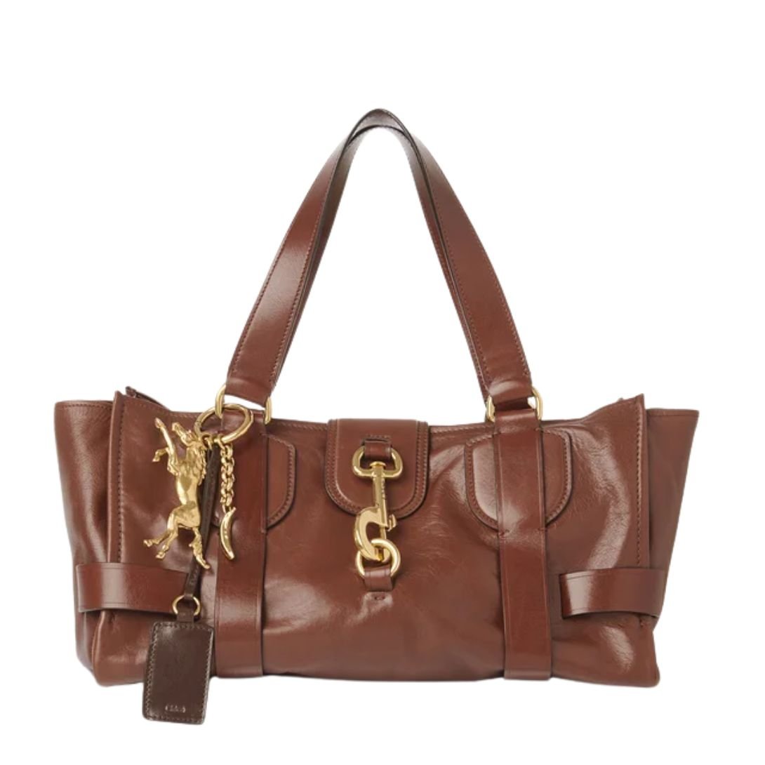 WOMEN'S CHLOE KERALA 25 HANDBAG DARK EBONY