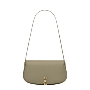 SAINT LAURENT VOLTAIRE LEATHER MINI SHOULDER BAG STRONG MOSS