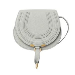 CHLOÉ WOMEN’S MARCIE SMALL LEATHER SADDLE BAG BLUE MIST