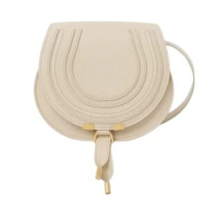 CHLOÉ WOMEN’S MARCIE SMALL LEATHER SADDLE BAG SWEET BEIGE